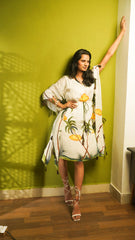 Breezy Bliss – Hand-Painted Floral Kaftan