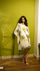 Breezy Bliss – Hand-Painted Floral Kaftan