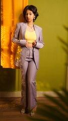 Celestia – Hand-Painted Cosmic Blazer & Pants Set