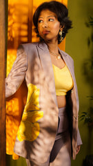 Celestia – Hand-Painted Cosmic Blazer & Pants Set