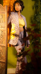 Celestia – Hand-Painted Cosmic Blazer & Pants Set