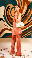 Aurora – Hand-Painted Floral Waistcoat & Pants Set