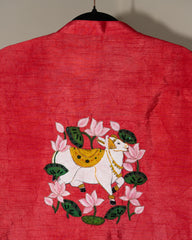 Pichhwai Bandi – Handcrafted Silk Jacket with Embroidery