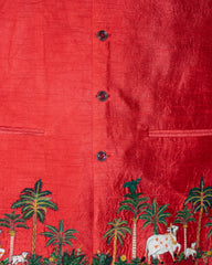Pichhwai Bandi – Handcrafted Silk Jacket with Embroidery