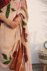 Hubahu Zeenat – Handcrafted Viscose Organza Saree with Embroidery