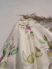 Ink & Ivory – Custom Hand-Painted Viscose Organza Lehenga